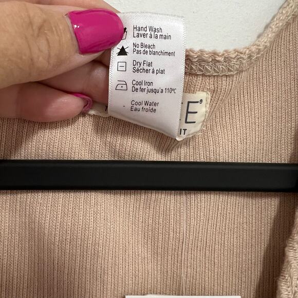 L Space Coastin Jogger Jumpsuit Tan Beige Pockets Drawstring Waist XL NWT Comfy - Picture 10 of 15